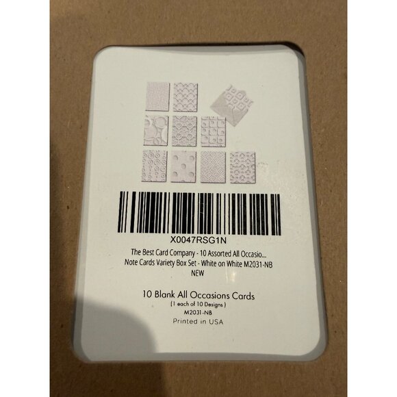 The Best Card Company - 10 Assorted All Occasion Blank Clean Modern Notecards - Picture 2 of 2